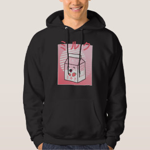 Veste À Capuche Kawaii Vache Rétro Milkshake à la fraise japonaise