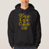 Veste À Capuche Keep Calm and Crypto On Bitcoin BTC Cryptocurrency (Devant)