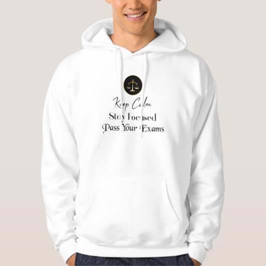 Veste À Capuche Keep calm. Passer vos examens (Devant)