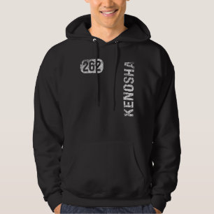 Veste À Capuche Kenosha Wisconsin 262 Indicatif régional Rétro Vin