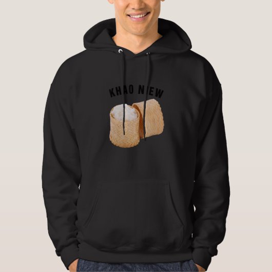 Veste À Capuche Khao Niew Riz Collant Pot Laos Nourriture Thaïland (Devant)