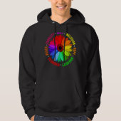 Veste À Capuche Kindness Peace Equality Love Inclusion Hope Divers (Devant)