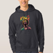 Veste À Capuche King - Black Pride Rasta Couleurs Design (Devant)