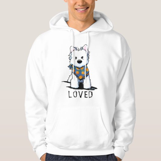 Veste À Capuche KiniArt Westie Terrier T-shirt adoré (Devant)
