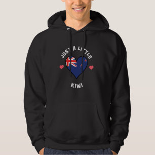 Veste À Capuche Kiwi Coeur Drapeau Juste Un Petit Kiwi Nouvelle-Zé