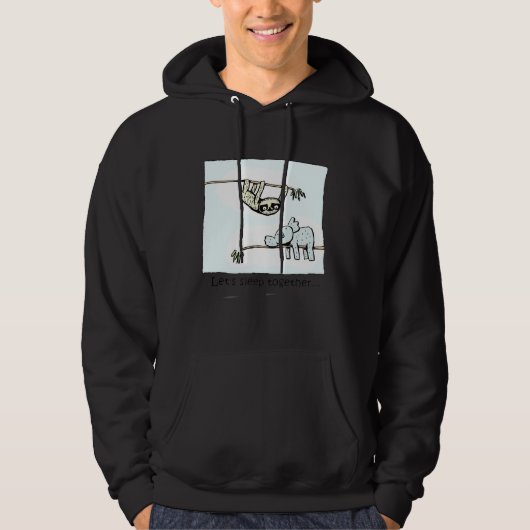 Veste À Capuche Koala Et Sloth Dorment Ensemble (Devant)