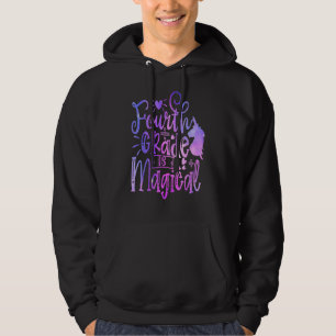 Veste À Capuche La 4e Année Est Magique Unicorne Retour À L'École