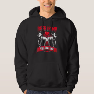 Veste À Capuche La bière est ma Saint Valentin Adulte Anti-Valenti