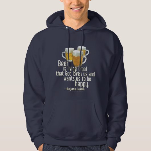 Veste À Capuche La bière est preuve (Franklin) (Devant)