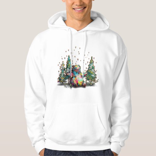 Veste À Capuche La collection "Concrete Dreamer" : Abstrait 3D Gra (Devant)