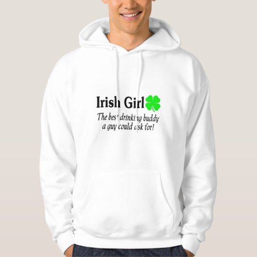 Veste À Capuche La fille irlandaise le meilleur ami potable un (Devant)