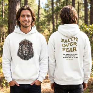Veste À Capuche La foi sur la peur Lion roi