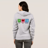 Veste À Capuche La génétique de l'amour pour la paix (Dos entier)