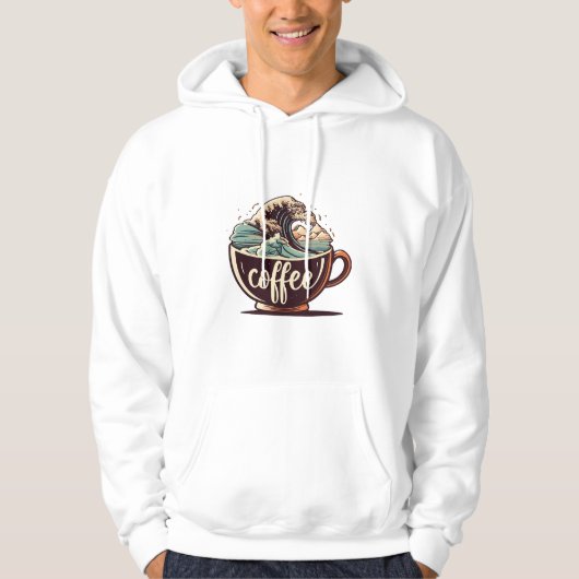 Veste À Capuche La Grande Vague De Café (Devant)