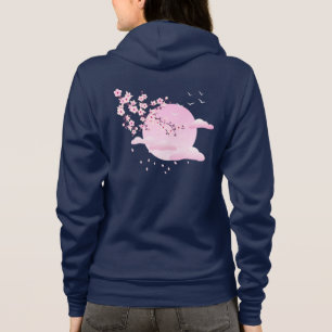 Veste À Capuche La Lune blanche fleurit les cerisiers roses