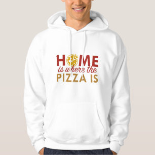 Veste À Capuche La maison est où est la pizza