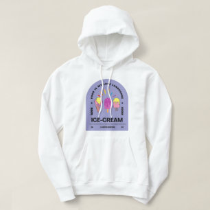 Veste À Capuche La nourriture est ma langue d'amour Crème glacée