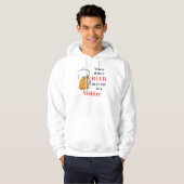 Veste À Capuche Là où il y a bière - soudeuse (Devant entier)