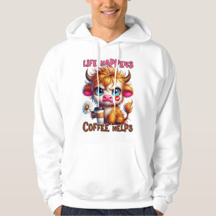 Veste À Capuche La vie arrive, le café aide