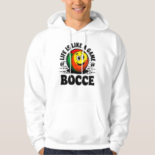 Veste À Capuche La vie est comme un jeu de Bocce Retro cadeau Vint