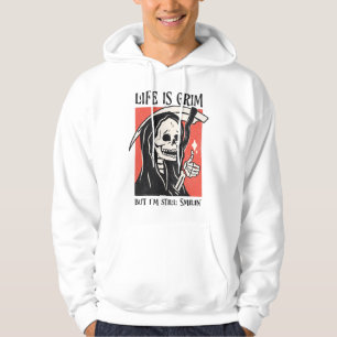 Veste À Capuche La Vie Est Grave Drôle Grave Faucheuse Drôle Jeu S