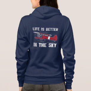 Veste À Capuche La vie est meilleure dans les cieux Pilote d'avion