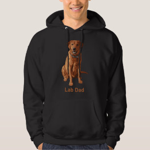 Veste À Capuche Lab Papa Fox Red Labrador Retriever Chien