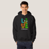 Veste À Capuche Lab Tech Aimer Été Ananas Fleur tropicale Fli (Devant entier)