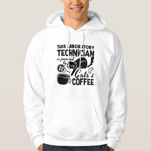 Veste À Capuche Lab Tech Laboratory Technician Cats Coffee Science (Devant)