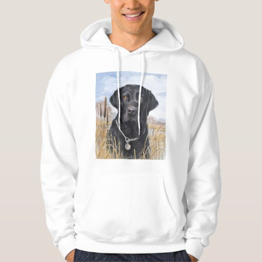 VESTE À CAPUCHE LABORATOIRE NOIR LABRADOR (Devant)