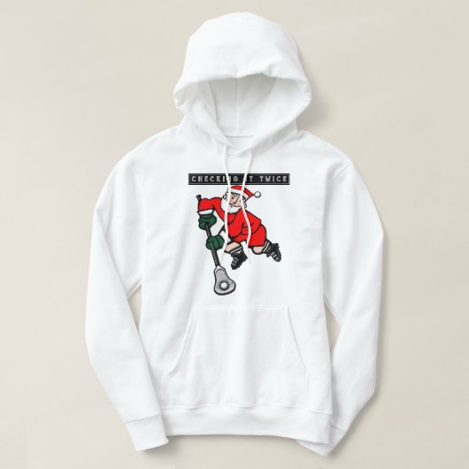Veste À Capuche Lacrosse Vérification Double T-Shirt à Capuche (Design devant)