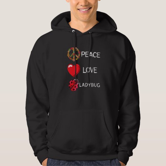 Veste À Capuche Ladybug Heart Bug Log Paix Ladybug Ladybug Inse (Devant)