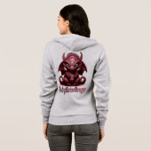 Veste À Capuche LadyLotusDragon-gris (Dos entier)
