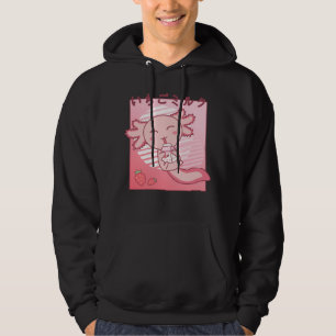 Veste À Capuche Lait de fraise Axolotl Retro Kawaii Japon Axolotl