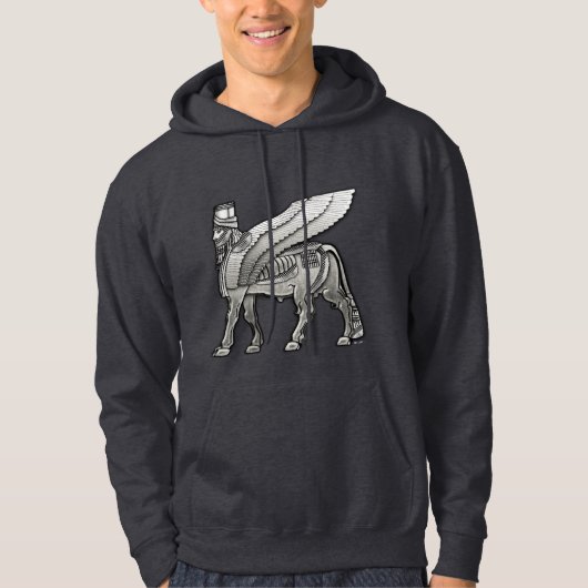Veste À Capuche Lamassu taureau ailé babylonien (Devant)