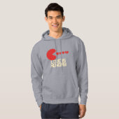 Veste À Capuche L'Amour a Faim – Cœurs Rétro en Pixel (Devant entier)