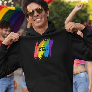 Veste À Capuche L'amour de fierté est amour LGBT Arc-en-ciel