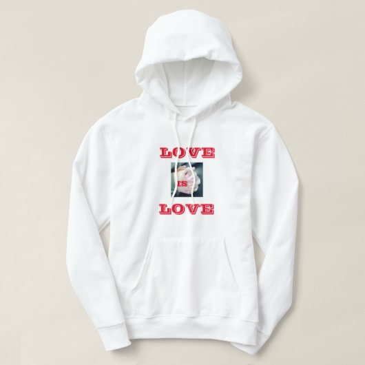 VESTE À CAPUCHE L'AMOUR EST L'AMOUR (Design devant)