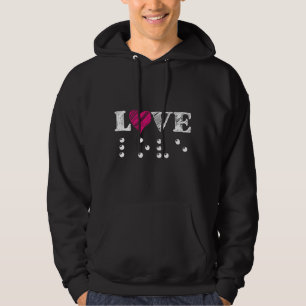 Veste À Capuche L'amour est le braille aveugle
