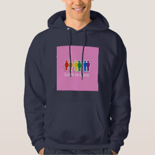 VESTE À CAPUCHE L'AMOUR EST ROSE D'AMOUR
