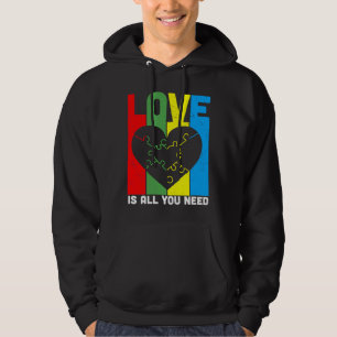 Veste À Capuche L'Amour Est Tout Ce Dont Vous Avez Besoin Autisme