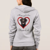 Veste À Capuche L'amour et un Black Lab (Dos)