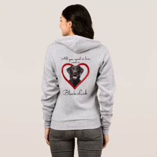 Veste À Capuche L'amour et un Black Lab