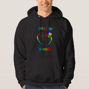 Veste À Capuche L'amour n'a pas besoin de mots Puzzle Autistique A