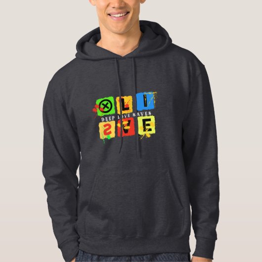 VESTE À CAPUCHE L'AMOUR PROFOND SAUVE DES VIES (Devant)