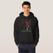 Veste À Capuche Lampes de chat de Noël de l'amant de Kitten (Devant entier)