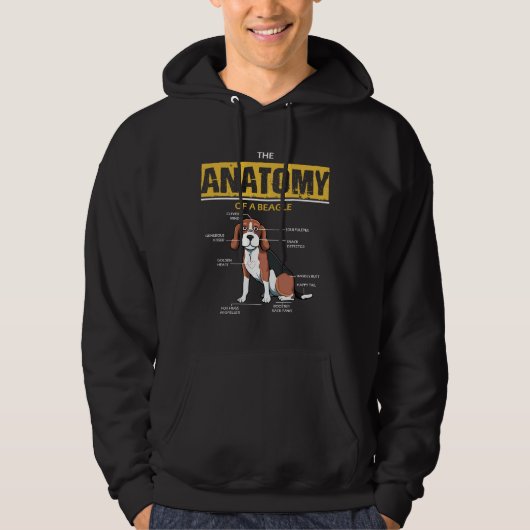 Veste À Capuche L'anatomie d'un chiot Beagle (Devant)
