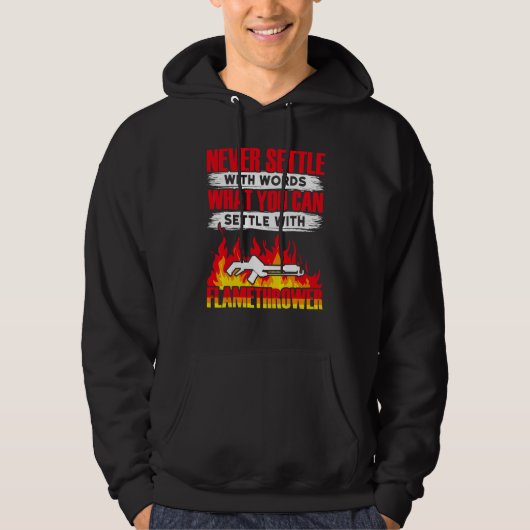 Veste À Capuche Lance-flammes   Lance-flammes Brûlure chaude (Devant)