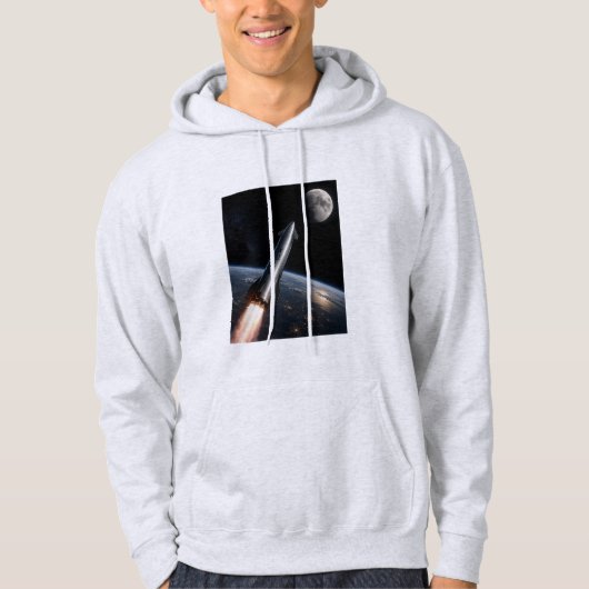 Veste À Capuche Lancement de SpaceX Starship | Fusée réutilisable (Devant)