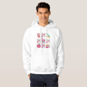 Veste À Capuche Lapin Drôle Coquette Nœud Lapin Enseignant Pâques (Devant entier)